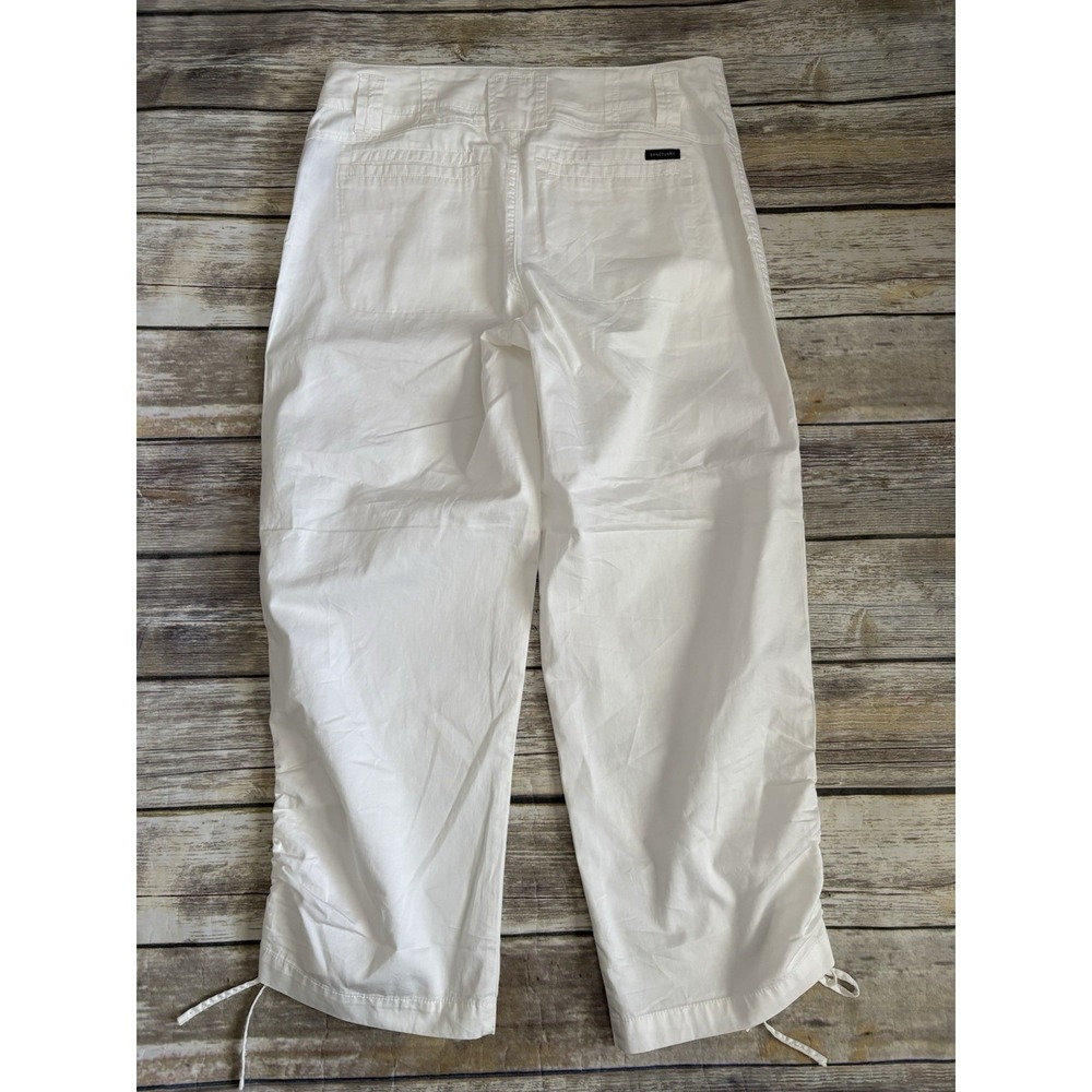 Cotton Twill Utility Crop Pants Sanctuary Ruched Small White - Picture 5 of 7